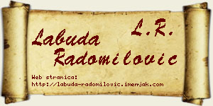Labuda Radomilović vizit kartica